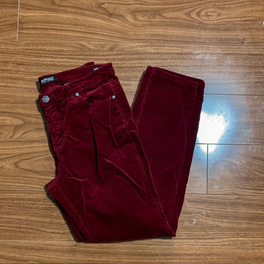 Burgundy Buffalo Corduroy Pants